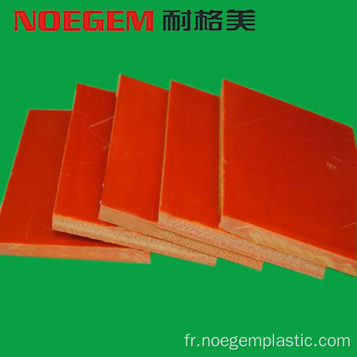 Feuille de plastique bakélite orange